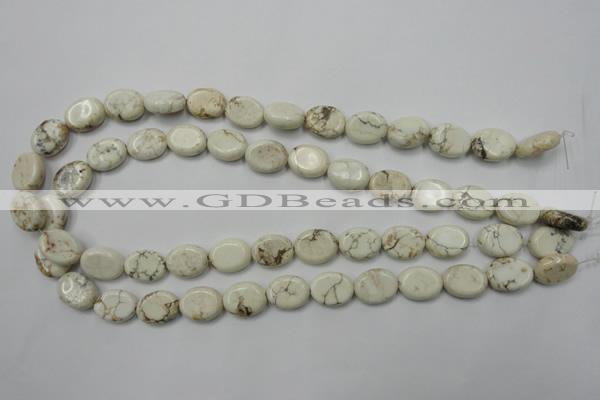 CWB353 15.5 inches 12*16mm oval howlite turquoise beads wholesale