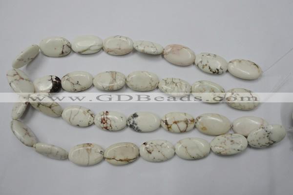 CWB355 15.5 inches 16*25mm oval howlite turquoise beads wholesale