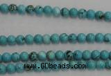 CWB553 15.5 inches 4mm round howlite turquoise beads wholesale