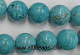 CWB559 15.5 inches 14mm round howlite turquoise beads wholesale