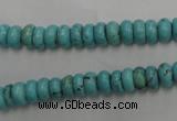 CWB682 15.5 inches 3*7mm rondelle howlite turquoise beads wholesale