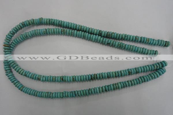 CWB684 15.5 inches 3*8mm rondelle howlite turquoise beads wholesale