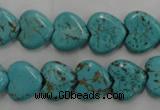 CWB715 15.5 inches 12*12mm heart howlite turquoise beads wholesale