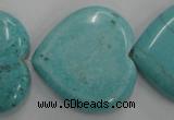 CWB720 15.5 inches 30*30mm heart howlite turquoise beads wholesale