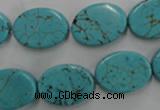 CWB734 15.5 inches 13*18mm oval howlite turquoise beads wholesale