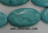 CWB738 15.5 inches 20*36mm oval howlite turquoise beads wholesale