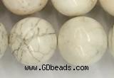 CWB806 15.5 inches 16mm round white howlite turquoise beads