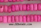 CWB822 15.5 inches 2*4mm tyre howlite turquoise beads wholesale