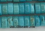 CWB840 15.5 inches 3*6mm tyre howlite turquoise beads wholesale