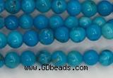 CWB856 15.5 inches 3mm round howlite turquoise beads wholesale