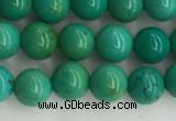 CWB869 15.5 inches 4mm round howlite turquoise beads wholesale