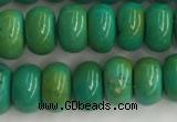 CWB899 15.5 inches 4*6mm rondelle howlite turquoise beads