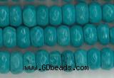 CWB901 15.5 inches 2*4mm faceted rondelle howlite turquoise beads