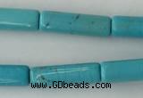 CWB915 15.5 inches 4*13mm tube howlite turquoise beads wholesale