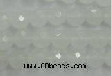 CWH04 15.5 inches 10mm faceted round white jade beads wholesale