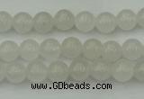 CWH50 15.5 inches 4mm round white jade beads wholesale