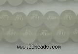 CWH52 15.5 inches 8mm round white jade beads wholesale