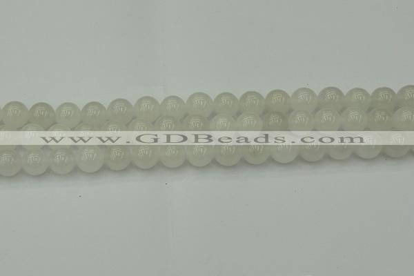 CWH53 15.5 inches 10mm round white jade beads wholesale