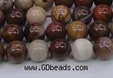 CWJ402 15.5 inches 8mm round wood jasper gemstone beads wholesale