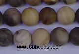 CWJ413 15.5 inches 10mm round matte wood jasper beads wholesale