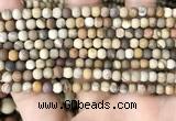 CWJ440 15.5 inches 4mm round matte wood jasper beads wholesale