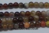 CWJ500 15.5 inches 4mm round Xinjiang wood jasper beads wholesale