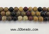 CWJ585 15.5 inches 14mm round wooden jasper beads wholesale