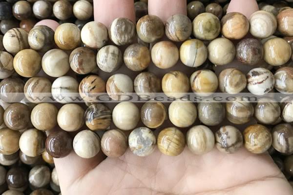 CWJ593 15.5 inches 10mm round wood jasper beads wholesale