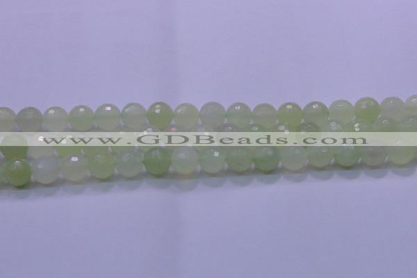 CXJ221 15.5 inches 12mm faceted round New jade beads wholesale