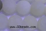 CXJ305 15.5 inches 14mm round matte New jade beads wholesale