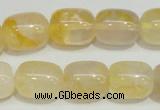 CYC15 15.5 inches 14*17mm drum yellow crystal quartz beads