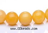 CYJ01 16 inches 4mm round yellow jade gemstone beads Wholesale