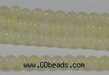 CYJ159 15.5 inches 4mm round yellow jade beads wholesale