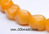 CYJ18 10*14mm irregular yellow jade gemstone beads Wholesale