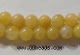 CYJ252 15.5 inches 8mm round yellow jade beads wholesale