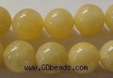 CYJ255 15.5 inches 14mm round yellow jade beads wholesale