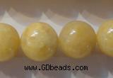 CYJ257 15.5 inches 18mm round yellow jade beads wholesale