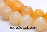 CYJ30 12*12mm pumpkin shape yellow jade gemstone beads Wholesale