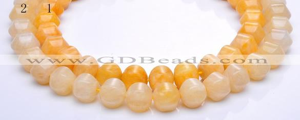 CYJ30 12*12mm pumpkin shape yellow jade gemstone beads Wholesale