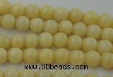 CYJ301 15.5 inches 6mm round yellow jade beads wholesale