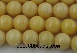 CYJ302 15.5 inches 8mm round yellow jade beads wholesale