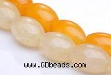 CYJ33 16 inches 8*12mm rice yellow jade gemstone beads Wholesale