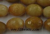 CYJ335 15.5 inches 16*20mm faceted rice yellow jade beads wholesale