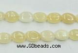 CYJ59 15.5 inches 8*10mm oval yellow jade gemstone beads wholesale