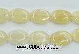 CYJ60 15.5 inches 10*14mm oval yellow jade gemstone beads wholesale