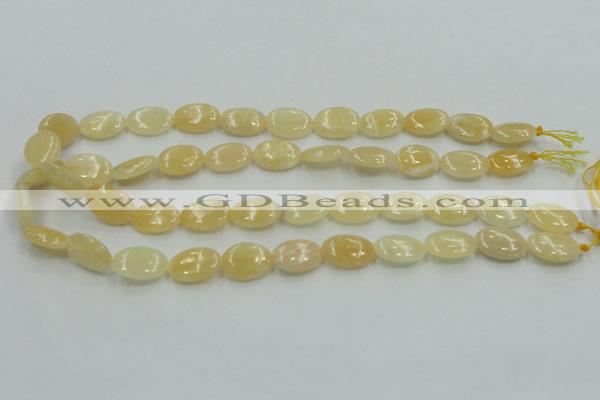 CYJ61 15.5 inches 13*18mm oval yellow jade gemstone beads wholesale