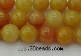 CYJ622 15.5 inches 8mm round yellow jade beads wholesale