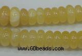 CYJ65 15.5 inches 6*12mm rondelle yellow jade beads wholesale