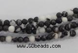 CZJ201 15.5 inches 4mm round black & white zebra jasper beads