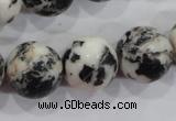 CZJ208 15.5 inches 18mm round black & white zebra jasper beads